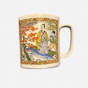 Vintage Japanese mug—This mug features traditional Japanese Ukiyo-e artwork